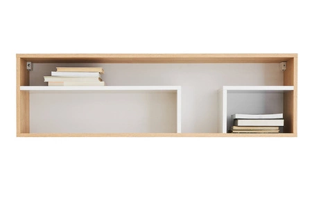 Sada nábytku Pixel dub biscuit / bílá / šedá ideální do dětského pokoje nebo pokoje pro mladé v módním stylu