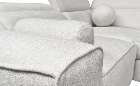 Rozkládací pohovka Viano IV šedá pravostranná designová rohová pohovka s funkcí spaní, ideální pro moderní bydlení