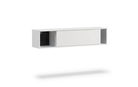 Tutti nástěnná skříňka 135 cm bílá minimalistický design stylový jednoduchý tvar nábytku s bezúchytkovým čelem
