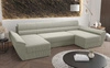 Rohová sedací souprava s funkcí spaní Fogu U IV slonová kost pohodlná a funkční rohová sedací souprava do obývacího pokoje se zajímavým designem trojrozměrné látky