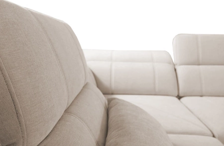 Rohová sedací souprava s funkcí spaní Cetara XII šedá pravá strana stylový design pohodlná posuvná opěradla dvě nádoby na lůžkoviny