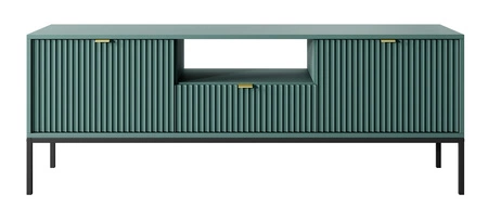 RTV skříňka Lovro 154 cm pastelově zelená Moderní design potěší milovníky výrazných interiérů