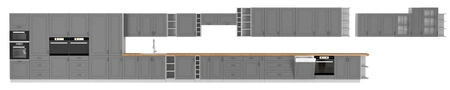 Rohová sestava kuchyňského nábytku Tilos 210x350 cm ideální pro interiéry ve skandinávském klasickém i moderním stylu