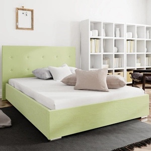 Čalouněná postel Bejar 140x200 mint s moderním čelem ideální do ložnice
