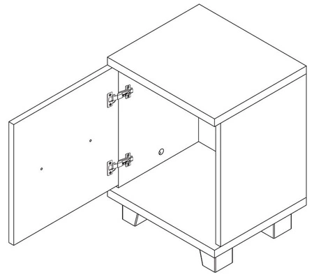 Noční stolek Maximus kaštan wenge funkční kus nábytku do ložnice nebo do pokoje pro mládež hrany zakončené speciální dýhou