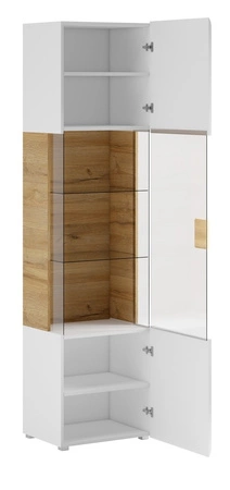 Sestava nábytku do obývacího pokoje Toledo bílá / san remo světlá ideální do obývacího pokoje nebo ložnice s komodou a konferenčním stolkem