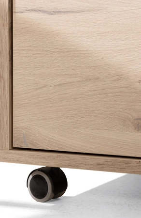 Skříňka se zásuvkou Estan dub světlý / antracit funkční kus nábytku do pracovny nebo pokoje pro mládež