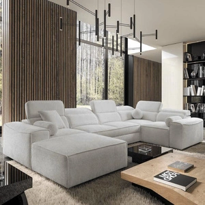 Rohová sedací souprava s funkcí spaní Viano IV šedá jasanová levostranná designová rohová sedací souprava, která se skvěle hodí do moderních interiérů