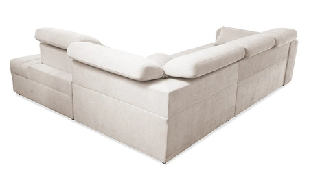 Rohová sedací souprava s funkcí spaní Cetara VII hnědá pravá vysoce kvalitní rohová sedací souprava do obývacího pokoje s pohodlným posuvným opěradlem