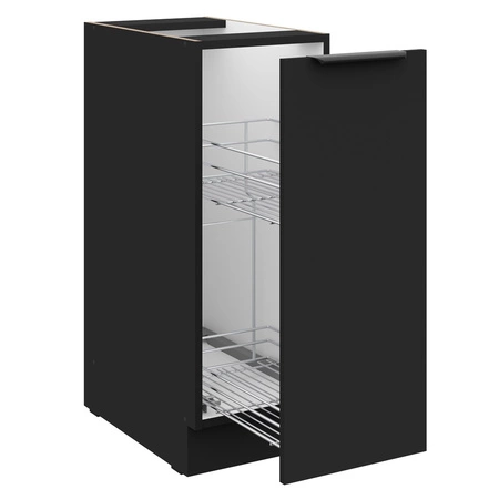 Kuchyňská skříňka Cargo černá 30 D CARGO BB kovová hrana úchytky skříňka odolná proti vlhkosti a poškození