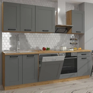Sada kuchyňského nábytku Asti 250 cm Skříňky vypadají skvěle v klasických i moderních interiérech