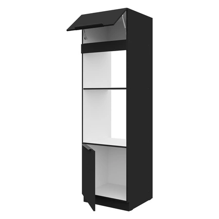 Kuchyňský podstavec Black 60 DPM-210 2F vestavná skříňka na mikrovlnnou troubu a troubu odolná proti páře, teplu a rozlitým tekutinám