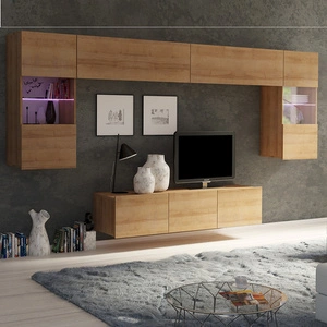 Nástěnná skříňka Apulia II dub zlatý Výjimečně stylová nástěnná skříňka s jednoduchými nábytkovými díly, která se hodí do každého interiéru