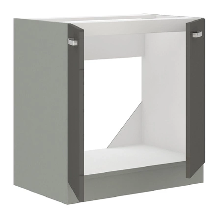 Skříňka pod dřez Grey 80 ZL 2F Skříňka odolná vůči vnějším faktorům jako je pára vysoká teplota a rozlité kapaliny