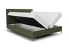 Kontinentální postel Irvine 140x200 zelená Stylová postel s úložným prostorem na lůžkoviny a vysokým čelem zaujme svým elegantním designem