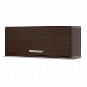 Závěsná police s dvířky Maximus 100 cm kaštan wenge moderní design lemování zakončené speciální dýhou čelo vyvýšené na plynových lahvích