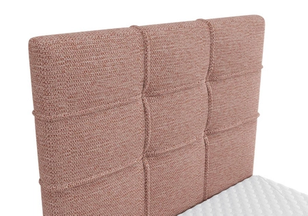 Kontinentální postel Irvine 90x200 růžová Stylová postel s úložným prostorem na lůžkoviny a vysokým čelem zaujme svým elegantním designem