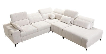 Rohová sedací souprava s funkcí spaní Penejos IX šedý jasan pravý rohová stylová sedací souprava s kontejnery na lůžkoviny pohodlné nastavitelné opěrky hlavy