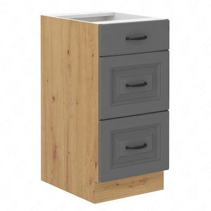 Stojací kuchyňská skříňka se zásuvkami Kea 80 D 3S BB skříň odolná proti páře vysoké teplotě a rozlité kapalině