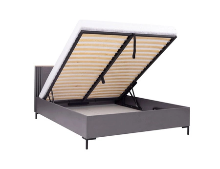 Ložnicová sestava nábytku Estan béžová / antracitová Nadčasový design Ložnicová sestava nábytku Prostorná posuvná skříň se zrcadlem