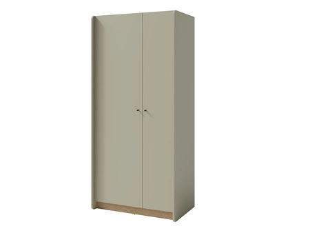 Šatní skříň Olivio 90 cm eukalyptus / dub baltický dune moderní design povrchová úprava ABS decentní černé úchytky