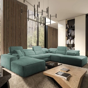 Rohová sedací souprava s funkcí spaní Viano X patina levá designová rohová sedací souprava do obývacího pokoje v moderním stylu s nastavitelnými opěrkami hlavy