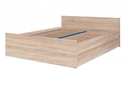 Jednoduchá postel 160x200 cm dub sonoma funkční kus nábytku do ložnice nebo pokoje pro mládež