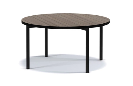 Konferenční stolek kulatý 80 cm Sampi captains deck nadčasový design masivní kovová podnož ideální stolek pro jakékoliv prostředí