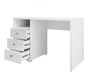 Psací stůl se zásuvkami Iris 120 cm bílý stylový a funkční do kanceláře nebo pokoje pro mládež