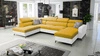 Rohová sedací souprava s funkcí spaní Savona VI žlutá / bílá pravá elegantní a pohodlná rohová sedací souprava do obývacího pokoje dva kontejnery na lůžkoviny