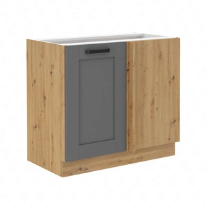 Rohová kuchyňská linka Asti 105 ND 1F BB pravá skříňka odolná proti páře, rozlití a teplu