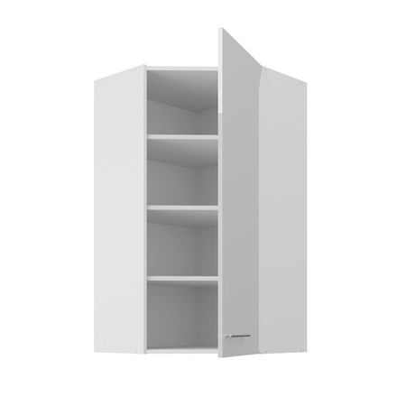 Rohová kuchyňská nástěnná skříňka Lumia 60x60 GN-108 1F odolná vůči páře, teplu a rozlitým tekutinám