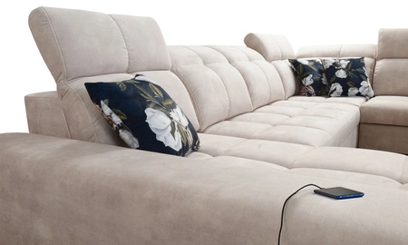 Rohová sedací souprava s funkcí spaní Buffalo X šedý jasan levá funkční a pohodlná rohová sedací souprava do pokoje s kontejnery na lůžkoviny