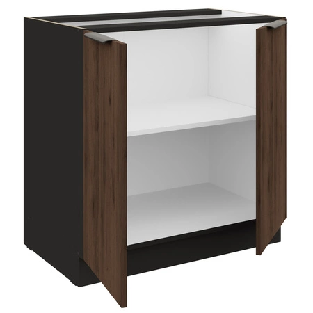 Sada kuchyňského nábytku Tarraco / Brianza 260 cm kovové hrany úchytek skříňky vypadají skvěle v moderních interiérech