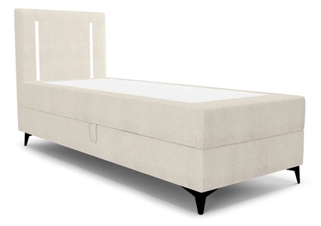 Kontinentální postel Norco 90x200 béžová Stylová postel s úložným prostorem na lůžkoviny Osvětlení v čele postele dodává posteli jedinečný nádech