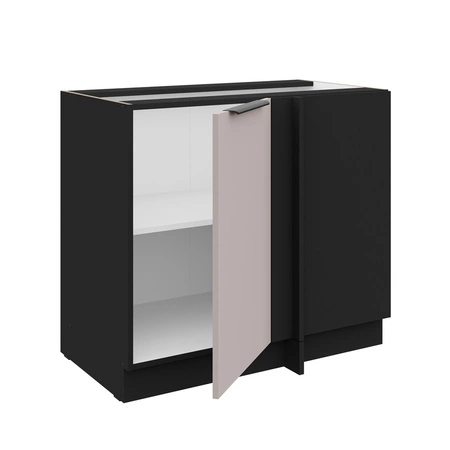 Rohová kuchyňská linka Tarraco 105 ND 1F BB pravá kovová hrana úchytky skříňka odolná proti vlhkosti a poškození