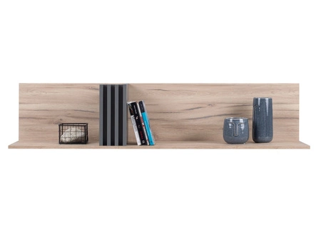 Regál Estan 140 cm dub estan světlý / antracitový moderní designový nábytek vysoce kvalitní hrany regálu se speciální dýhou