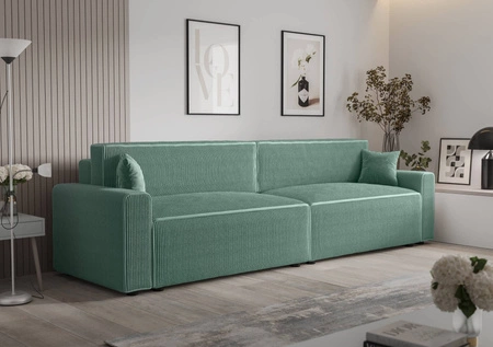 Rozkládací pohovka Brandon XL Bis patina moderní design trojrozměrná tkanina s výrazným pruhem nádoba na lůžkoviny