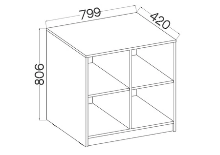 Biurko Kammy świerk appenzeller z szufladami