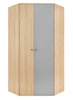 Pixel rohová šatní skříň houba dub / šedá ideální do pokoje pro mladé funkční a prostorné originální barvy