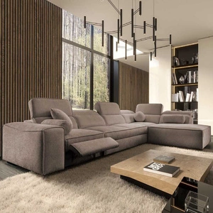 Rohová sedací souprava s funkcí spaní Viano XI Lux světle hnědá designová pravá rohová sedací souprava s výsuvným podnožníkem a úložným prostorem na lůžkoviny