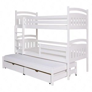 Patrová postel Gabi pro 3 osoby 90x190 cm ideální do dětského pokoje poskytuje pohodlné místo na spaní aniž by zabírala velkou plochu