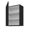 Kuchyňská nástěnná skříňka Black 60 G-72 1F kovová hrana rukojeti odolná proti vlhkosti a poškození skříňky