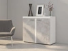Komoda Rene 97 cm bílá / světlý beton moderní design nábytku hrany obložené speciální dýhou ABS