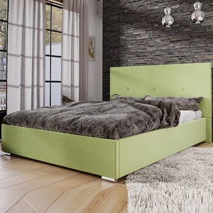 Čalouněná postel Burgos 160x200 mint s moderním čelem ideální do ložnice