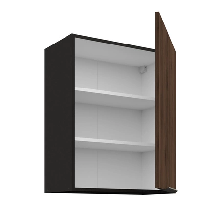 Rohová sestava kuchyňského nábytku Brianza / Černá 330x210 cm kovové úchytky skříněk vypadají skvěle v moderních interiérech