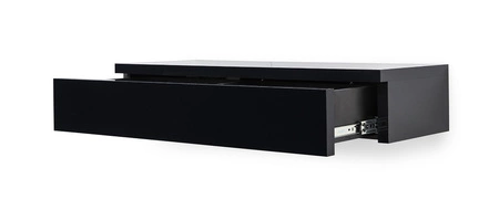 Závěsná konzola Navene 100 cm lesklá černá Funkční a všestranný doplněk do obývacího pokoje, předsíně nebo kanceláře