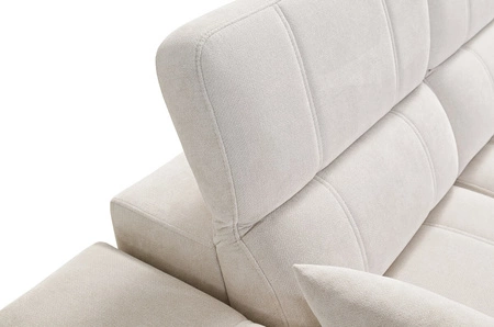 Penejos IV rohová pohovka s funkcí spaní béžová levá strana stylová rohová pohovka se dvěma nádobami na lůžkoviny odolná látka