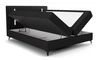 Kontinentální postel Norco 140x200 černá Stylová postel s úložným prostorem na lůžkoviny Osvětlení v čele postele dodává jedinečný nádech