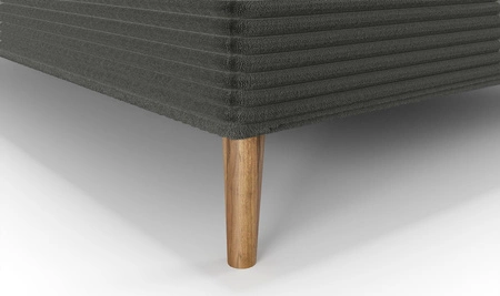 Kontinentální postel Totti 140x200 grafitová stylová postel s úložným prostorem trojrozměrná tkanina s výraznými pruhy